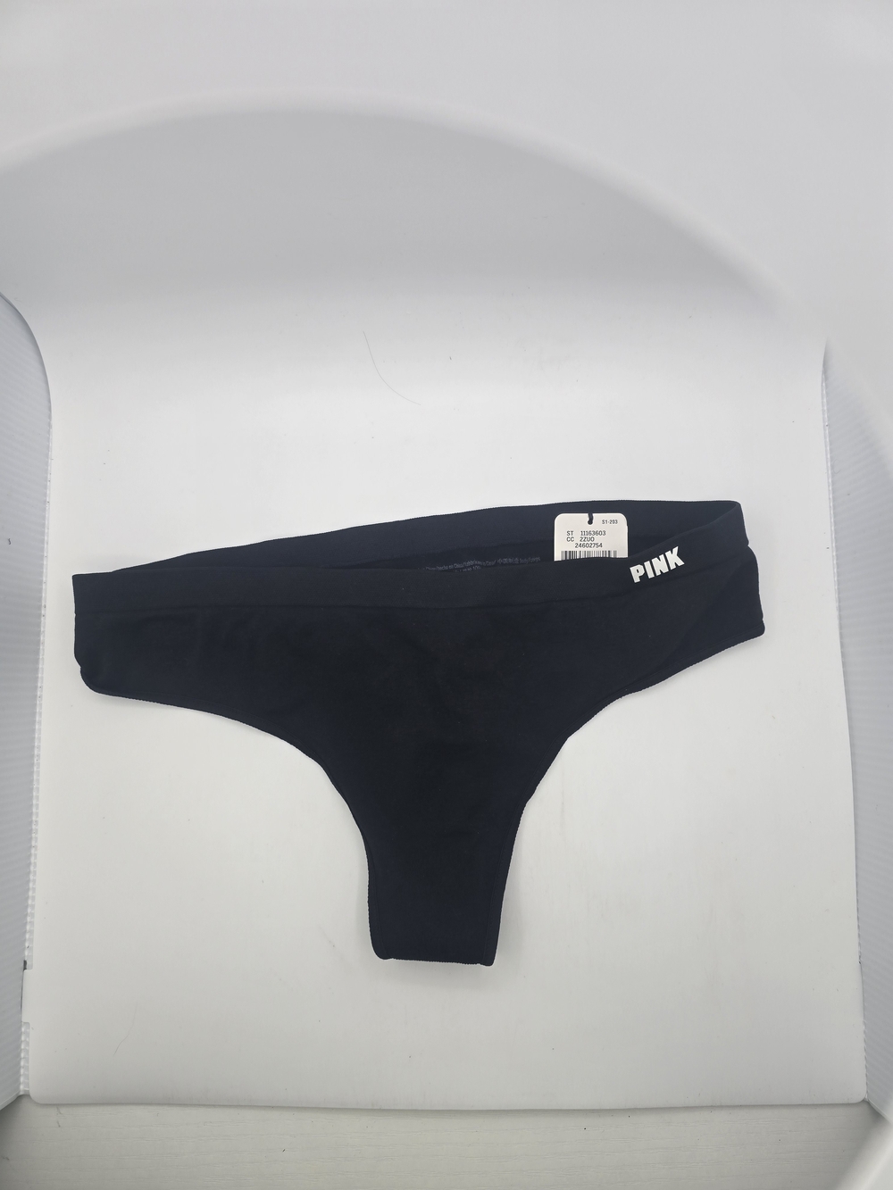 Hanes PINK Girls' Black Seamless Thong
